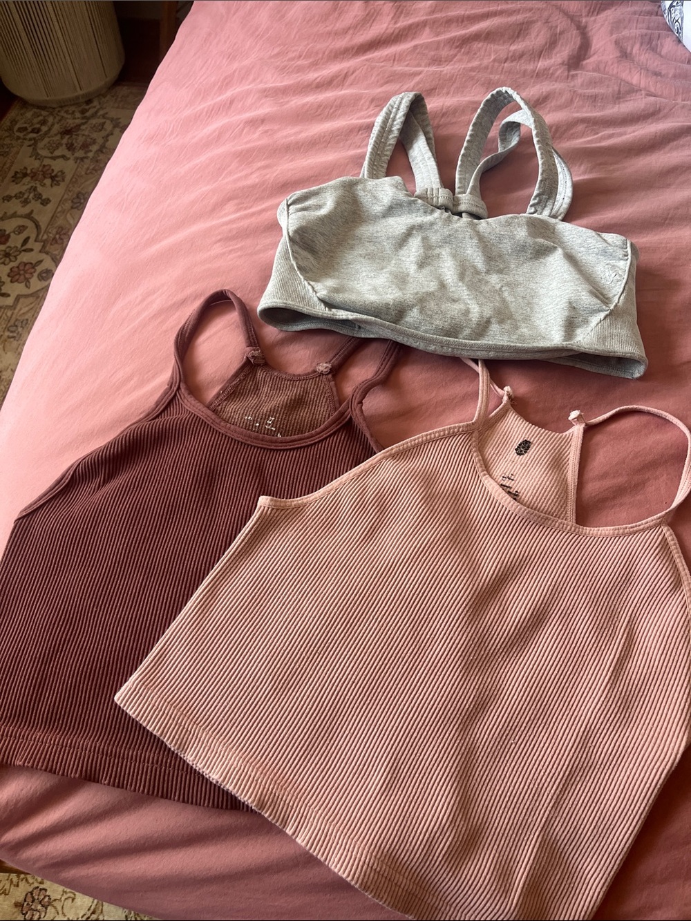 FP Movement by Free People Ribbed Sports Bras & Tank Tops - Pink, Mauve & Gray